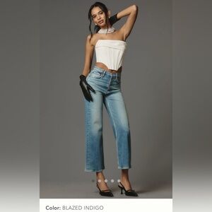 RE/DONE high rise wide leg crop jeans size 29